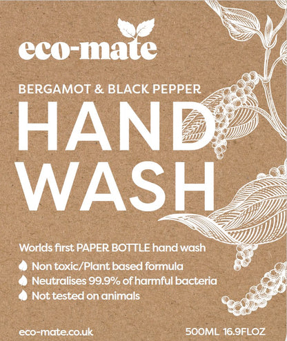 Bergamot & Black Pepper Handwash REFILL (without metal pump)